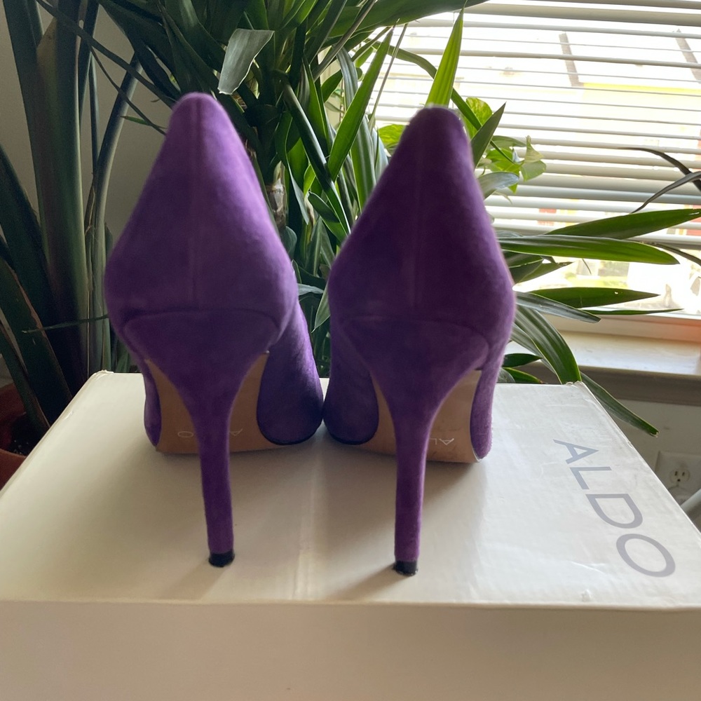 Purple Aldo Suede Pump - Picture 4 of 6